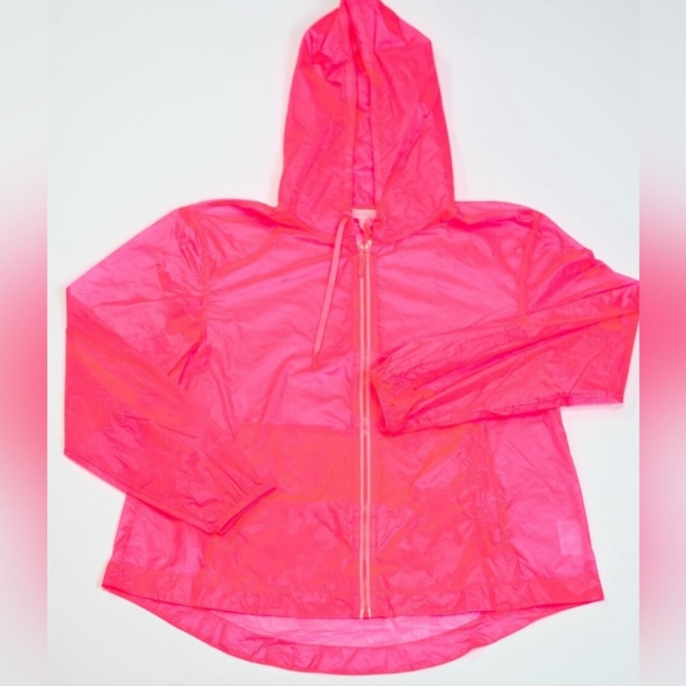 Authentic Lilly Pulitzer Hot Pink Hooded Windbreaker